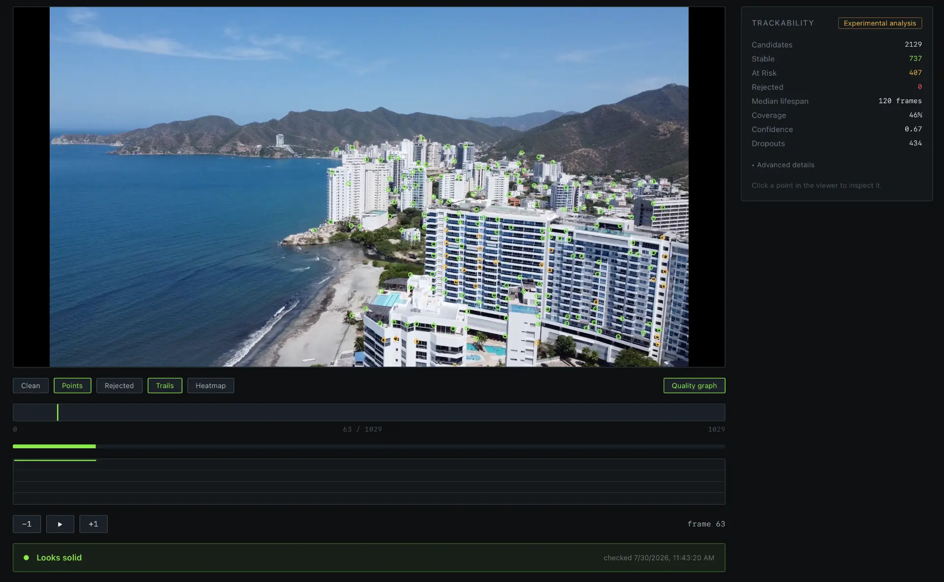 TrackProof running locally on the workstation